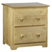 Atlantic Furniture Windsor 2 Drawer Nightstand in Natural Maple
