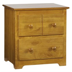 Atlantic Furniture Windsor 2 Drawer Nightstand in Caramel Latte