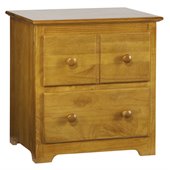 Atlantic Furniture Windsor 2 Drawer Nightstand in Caramel Latte
