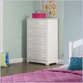 Atlantic Furniture Windsor 48 Inch 5 Drawer Chest in White