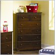 ADD TO YOUR SET: Atlantic Furniture Windsor 48 Inch 5 Drawer Chest in Antique Walnut