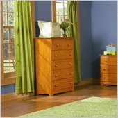 Atlantic Furniture Windsor 48 Inch 5 Drawer Chest in Caramel Latte