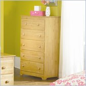 Atlantic Furniture Windsor 55 Inch 5 Drawer Chest in Natural Maple