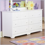 Atlantic Furniture Windsor 6 Drawer Double Dresser in White