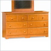 Atlantic Furniture Windsor 6 Drawer Double Dresser in Light Cherry