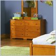 ADD TO YOUR SET: Atlantic Furniture Windsor 6 Drawer Double Dresser in Caramel Latte