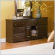 ADD TO YOUR SET: Atlantic Furniture Windsor 7 Drawer Double Dresser in Antique Walnut