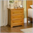 ADD TO YOUR SET: Atlantic Furniture Manhattan 3 Drawer Nightstand in Caramel Latte