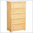 ADD TO YOUR SET: Atlantic Furniture Manhattan 5 Drawer Chest in Natural Maple