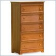ADD TO YOUR SET: Atlantic Furniture Manhattan 5 Drawer Chest in Light Cherry