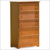 Atlantic Furniture Manhattan 5 Drawer Chest in Light Cherry