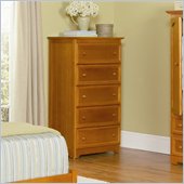 Atlantic Furniture Manhattan 5 Drawer Chest in Caramel Latte