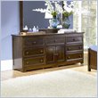 ADD TO YOUR SET: Atlantic Furniture Manhattan 7 Drawer Triple Dresser in Antique Walnut