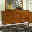 ADD TO YOUR SET: Atlantic Furniture Manhattan 7 Drawer Triple Dresser in Light Cherry