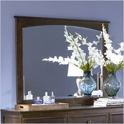 Atlantic Furniture Manhattan Landscape Mirror in Antique Walnut