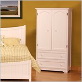 Atlantic Furniture Manhattan TV/Wardrobe Armoire in White