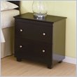 ADD TO YOUR SET: Atlantic Furniture Miami 2 Drawer Nightstand in Espresso