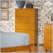 ADD TO YOUR SET: Atlantic Furniture Miami 5 Drawer Chest in Caramel Latte