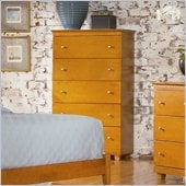 Atlantic Furniture Miami 5 Drawer Chest in Caramel Latte