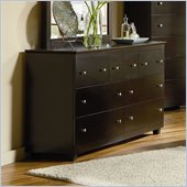 Atlantic Furniture Miami 7 Drawer Double Dresser in Espresso