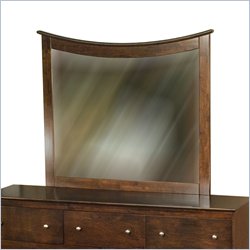 Atlantic Furniture Miami Landscape Mirror in Antique Walnut