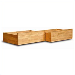 Atlantic Furniture Flat Panel Storage Drawers in Natural Maple-Twin/Full