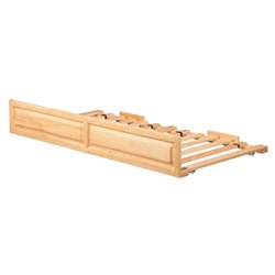 Atlantic Furniture Twin Raised Panel Trundle Bed in Natural Maple