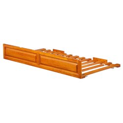 Atlantic Furniture Twin Raised Panel Trundle Bed in Caramel Latte