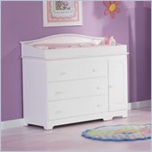 Atlantic Furniture Windsor 3 Drawer Changing Table in White