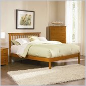 Atlantic Furniture Studio Mission Platform Bed with Open Footrail in Caramel Latte