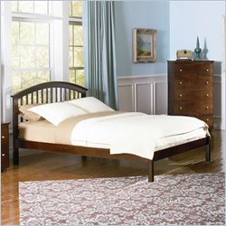 Atlantic Furniture Studio Richmond Platform Bed with Open Footrail in Antique Walnut