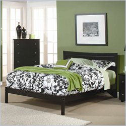Atlantic Furniture Studio Metro Platform Bed with Open Footrail in Espresso