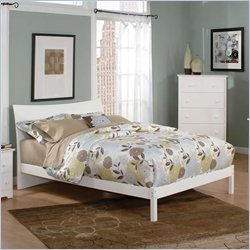 Atlantic Furniture Studio Soho Platform Bed with Open Footrail in White