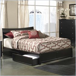 Atlantic Furniture Studio Soho Platform Bed with Flat Panel Footboard in Espresso
