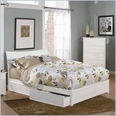Atlantic Furniture Studio Soho Platform Bed with Flat Panel Footboard in White