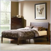 Atlantic Furniture Studio Portland Platform Bed with Open Footrail in Antique Walnut