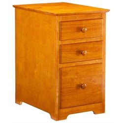 Atlantic Furniture 3 Drawer File Cabinet in Caramel Latte