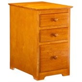 Atlantic Furniture 3 Drawer File Cabinet in Caramel Latte