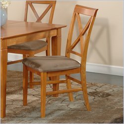 Atlantic Furniture Lexington Side Chair in Caramel Latte (Set of 2)