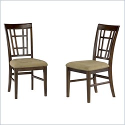 Atlantic Furniture Montego Bay Side Chair in Antique Walnut (Set of 2)