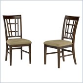 Atlantic Furniture Montego Bay Side Chair in Antique Walnut (Set of 2)