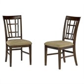 Atlantic Furniture Montego Bay Side Chair in Antique Walnut (Set of 2)