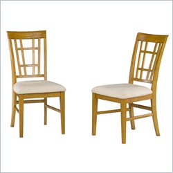 Atlantic Furniture Montego Bay Side Chair in Caramel Latte (Set of 2)