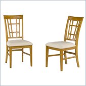 Atlantic Furniture Montego Bay Side Chair in Caramel Latte (Set of 2)
