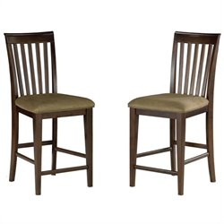 Atlantic Furniture Mission Pub Chair in Antique Walnut (Set of 2)