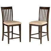 Atlantic Furniture Mission Pub Chair in Antique Walnut (Set of 2)