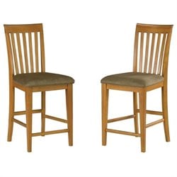 Atlantic Furniture Mission Pub Chair in Caramel Latte (Set of 2)