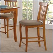 Atlantic Furniture Venetian Pub Chair in Caramel Latte (Set of 2)