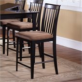Atlantic Furniture Montreal Pub Chair in Espresso (Set of 2)