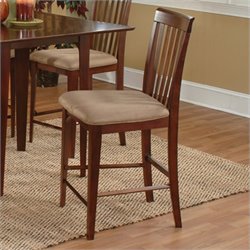 Atlantic Furniture Montreal Pub Chair in Antique Walnut (Set of 2)